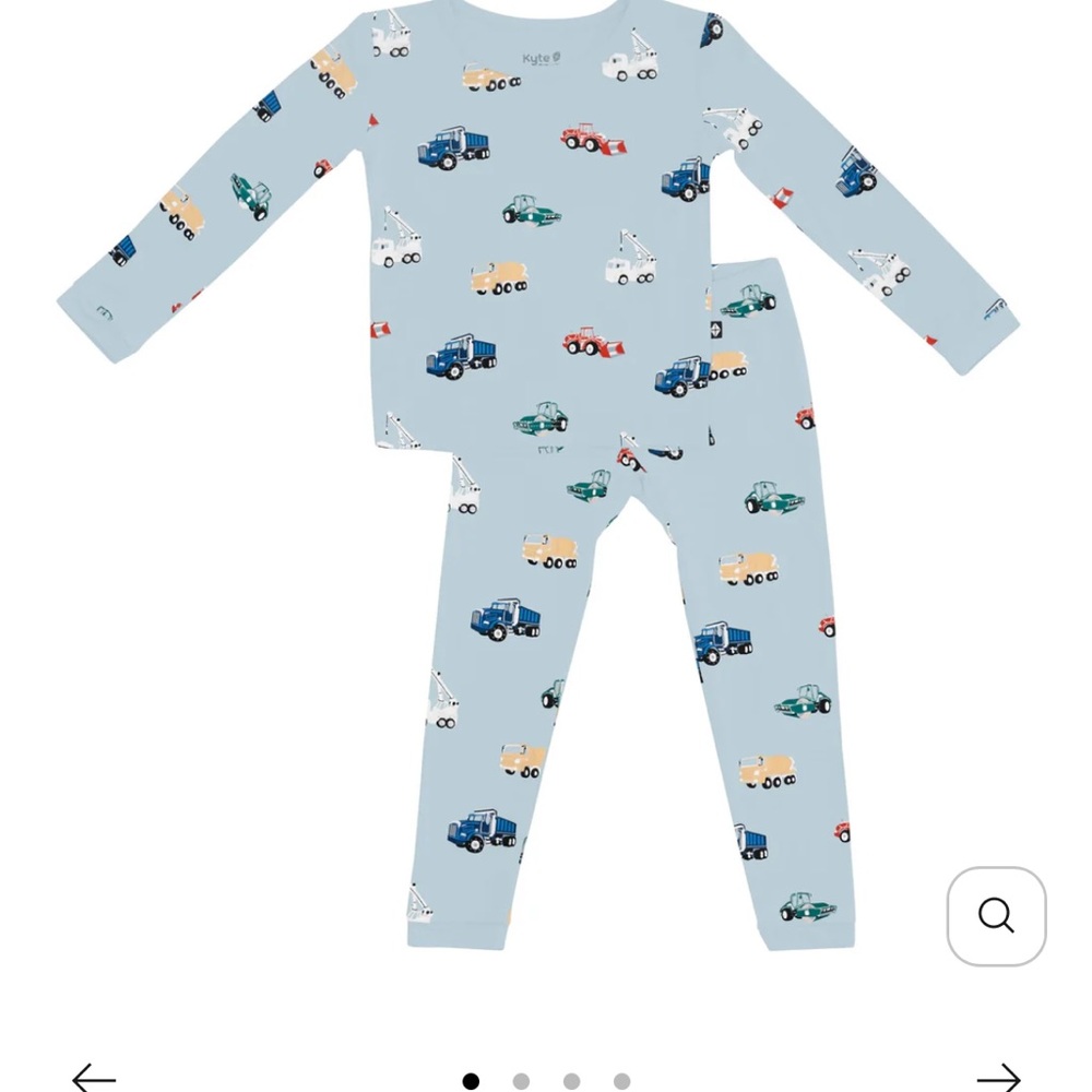 Kyte Baby Pajama Set with Construction Print